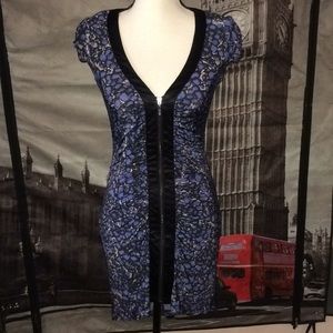 BEBE DRESS WITH Zipper  UP THE WHOLE FRONT